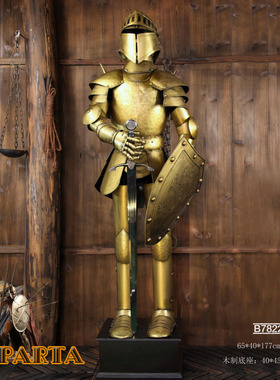 古罗马雕像武士欧式风酒吧摆件