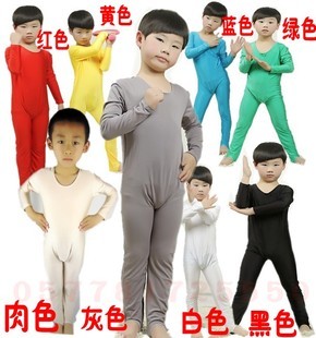 特价儿童健美服装幼儿体操服装高弹力服儿童红色练功服装广播操服