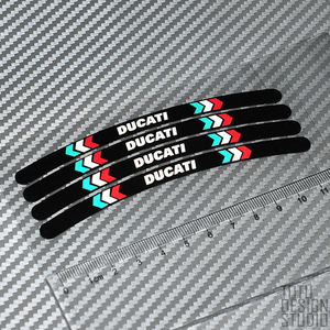 TUTU圖圖車貼-17寸 DUCATI 杜卡迪 B款窄边非满圈 轮毂钢圈反光贴
