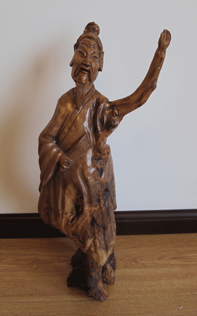 天然根雕根艺木雕雕刻家居饰品工艺品人物摆件-诸葛亮50cm