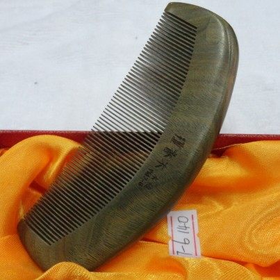 包邮天然密齿绿檀木梳篦梳子便携式头发头皮经络按摩护理包包梳