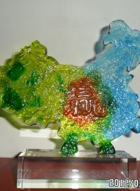 古法琉璃地图摆件打折包邮