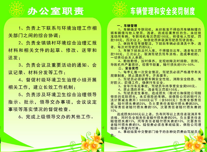 584海报印制海报展板素材508办公室职责车辆管理和安全奖罚制度