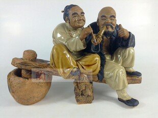 陶瓷工艺品石湾公仔家居礼品装饰品客厅酒柜摆件尽在不言中促销