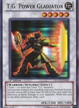 游戏王 美版 正版 - 科技属 强力角斗士T.G. Power/面闪/EXVC