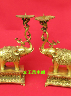 黄铜蜡烛台摆件装饰品