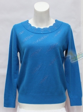 正品新款31029正亚羊毛羊绒衫2024冬季特价中老年妈妈装圆领毛衣