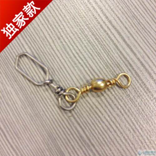 纯铜八字环方六角6#旋转环方便快速路亚别针钓鱼钩连接环扣连接器