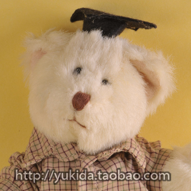 正版美国RussTeddybear博士关节泰迪熊毛绒布艺类玩具公仔毕业礼