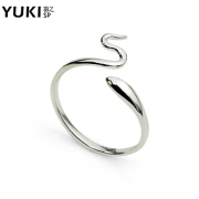 YUKI ladies 925 Silver jewelry snake ring rings silver ring girl pinky flashes around the soft temperament lover gifts