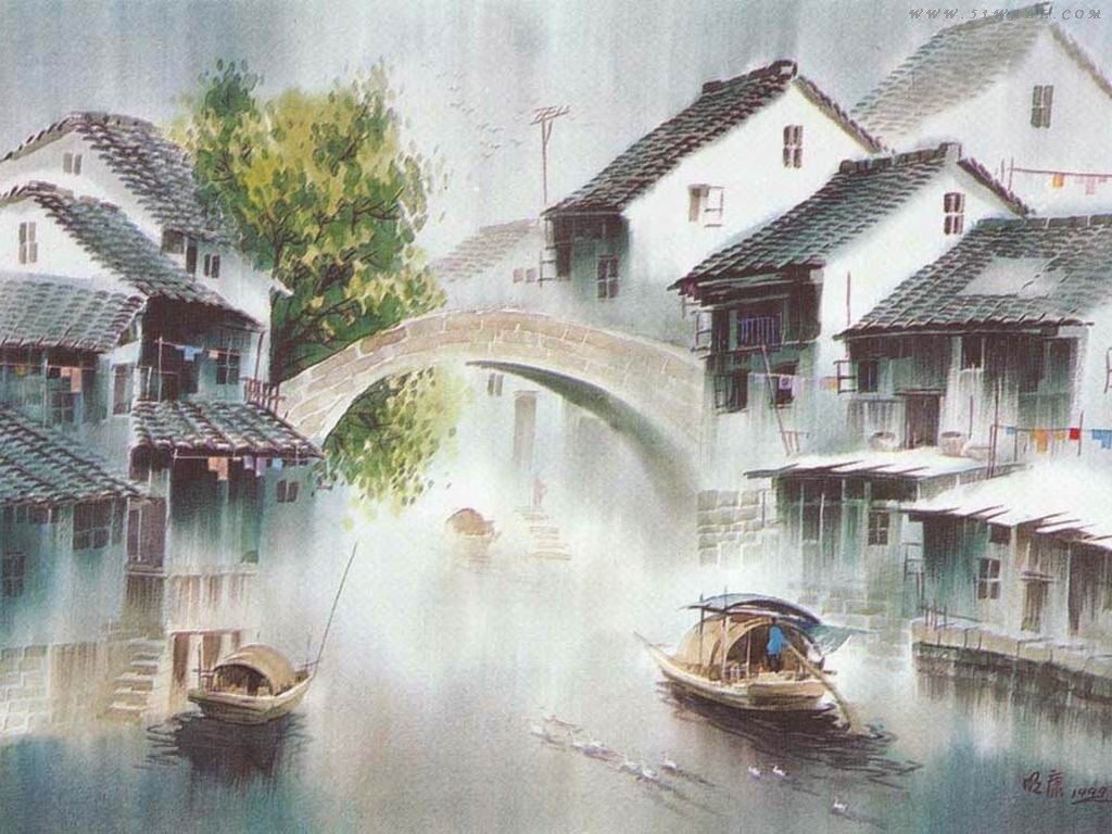 苏绣diy套件 江南小镇等 基风景入门套件 江南水乡系列 满额包邮