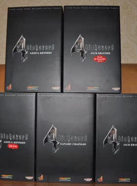 hottoys  ht 1:6 生化危机4 里昂克劳萨电锯全人物五盒08全套全新