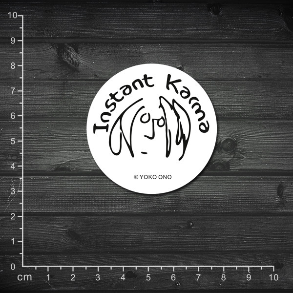 单张 披头士 约翰列侬 yoko ono 笔记本贴纸 防水箱贴 酒吧贴纸