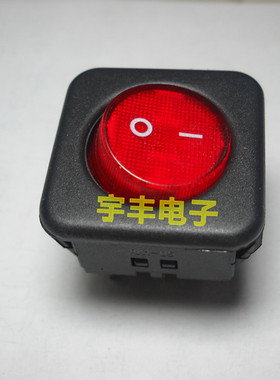 特价船型开关 方底座 圆按钮 带灯 RK1-05 红色