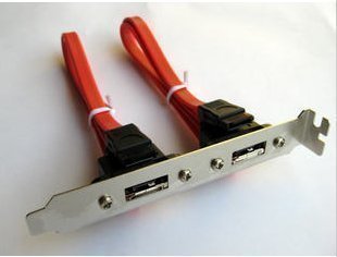 全新eSATA档板线 铁扣增强版 SATA转ESATA双挡板 eSATA数据线线