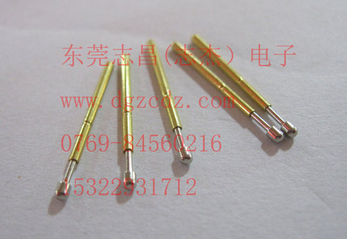 P50-D2铜测试针0#探针 测试探针 16.5mm 0.68精密 大圆头 顶针