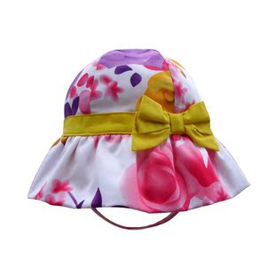 儿童遮阳帽女春夏款公主帽婴幼儿渔夫帽宝宝小花帽春季防晒1-2岁4