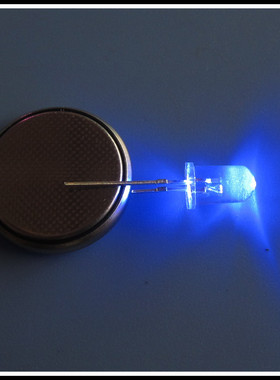 5厘白发蓝 5mm发白兰 LED发光二极管 蓝色 （1元=10只）