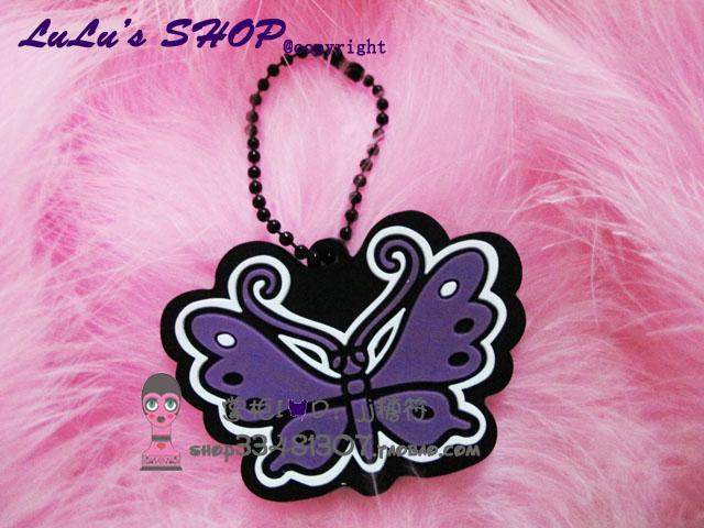 Anna Sui安娜苏2012蔷薇花之恋硅胶钥匙扣钥匙链挂链吊坠蝴蝶款