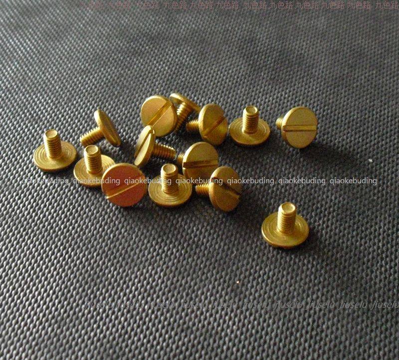 箱包皮具五金配件一字纯铜螺丝钉M2.5/3/4毫米粗黄铜螺丝单螺丝