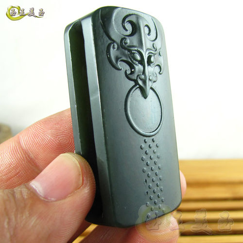 新疆和田玉仿古瑞兽招财男款玉石