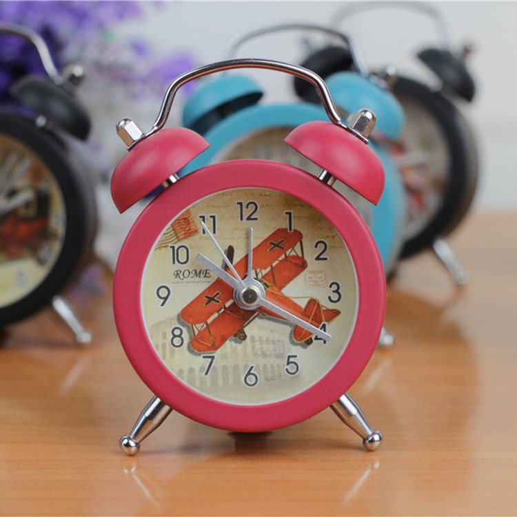 mini静音小闹钟 英伦复古 欧式 懒人贪睡闹钟 创意时尚电子钟包邮