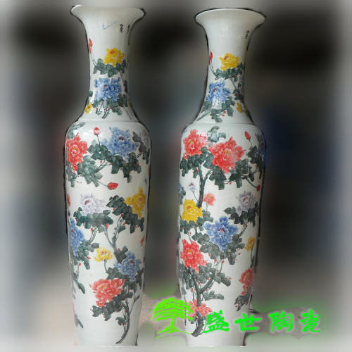 景德镇手绘客厅庭院落地花瓶特惠