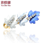 Ya na small rhinestone hairpin hair jewelry hair clip spring clip top clip Q0211