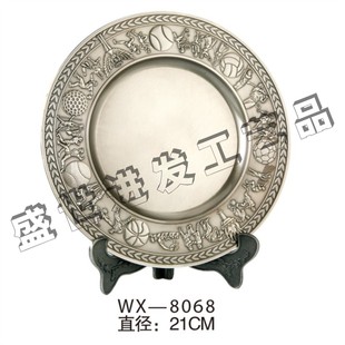 纯锡盘纯锡奖牌个性订制内容腐蚀奖牌盘企业公司定做表彰颁奖锡盘