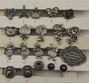 小苏合金633扣面 铁塔 铜下3件 盟兔 蝴蝶结 果树 皇冠