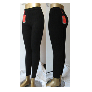 雪骑荣典藏款平面在外女双层加厚羊绒羊毛裤保暖冬装显瘦修身包邮