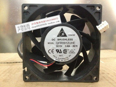 原装全新台达 QFR0912UHE 9038 9cm 12V 2.40A 超大风暴力风扇