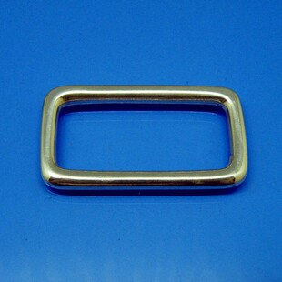 皮雕皮艺配件 包配件 手袋方圈 方环 纯黄铜镀银方圈 38mm规格