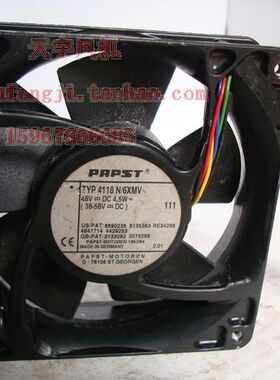 2 进口原装 EBM PAPST 4118N/6XMV /12 48V 轴流风机 变频器