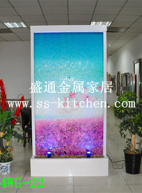 客厅隔断背景墙招财流水屏风