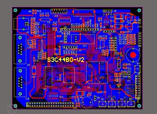 S3C44B0开发板原理图pcb ARM7开发板pcb 44b0 板带RTL8019 SDRAM