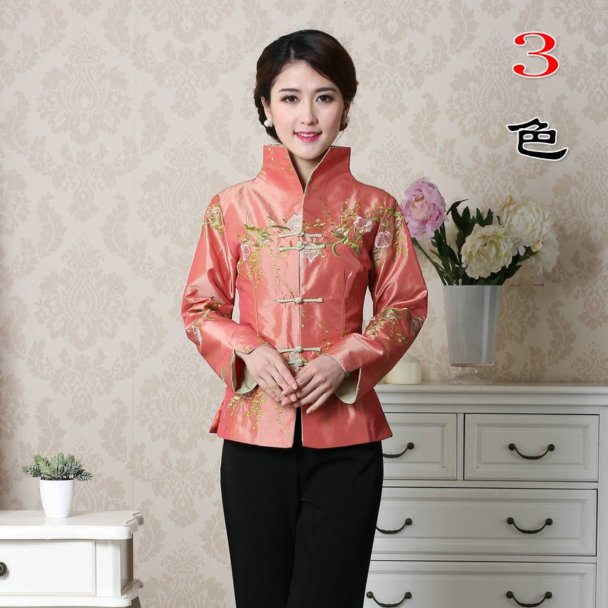 2014春秋装新品 气质年轻妈妈唐装礼服外套 女士长袖唐装外套上衣