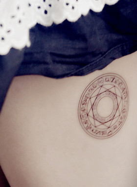 【女仆TATOO】048魔法少女奈叶魔法阵 纹身贴 M0003-奈叶