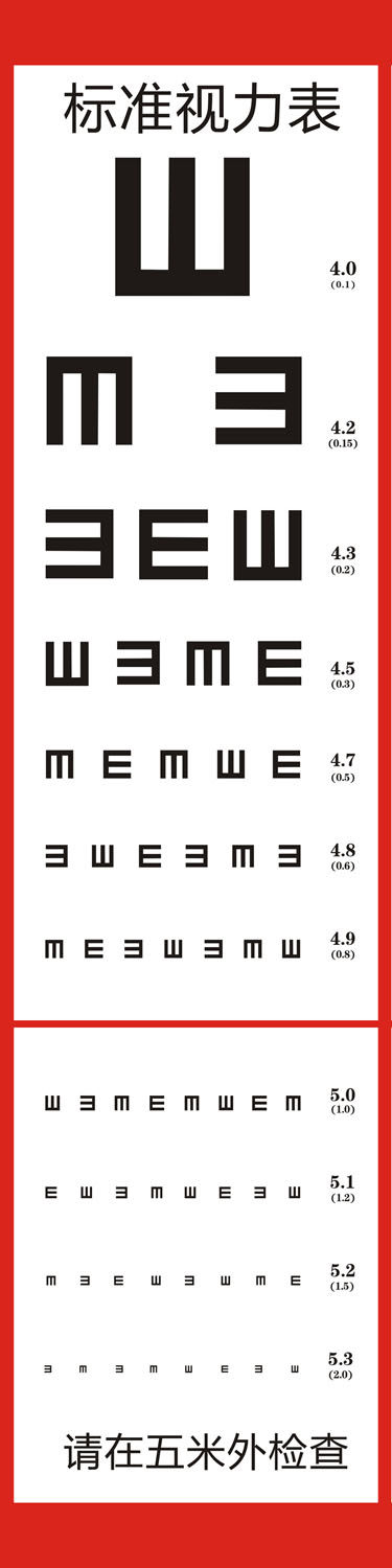581海报印制海报展板素材579标准视力表