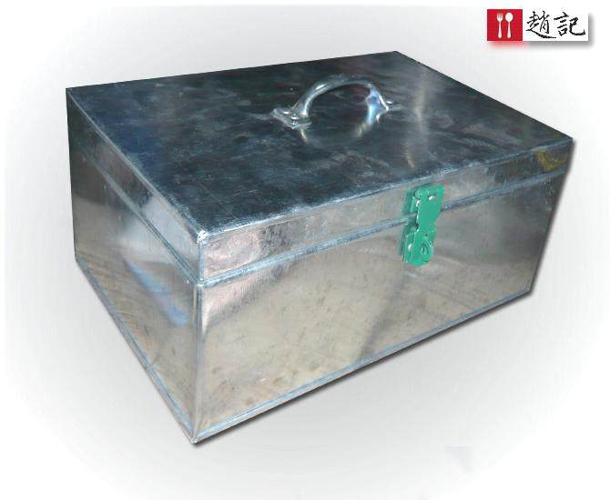 加厚收款箱银行收纳箱铁箱子30CM白铁皮箱子定制工具箱