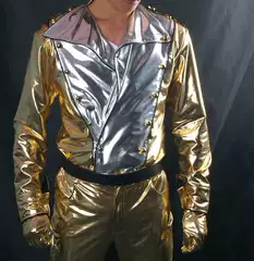 MJ Michael Jackson History BAD World Tour Gold Jacket
