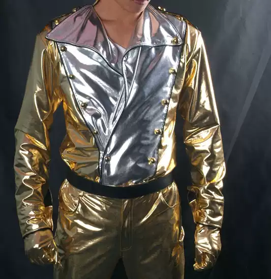 MJ Michael Jackson History BAD World Tour Gold Jacket