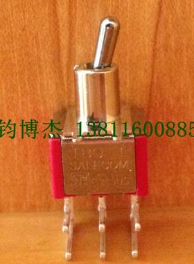 电子开关台湾进口SH原装钮子开关T80-T T8021 6脚2档正弯摇头开关
