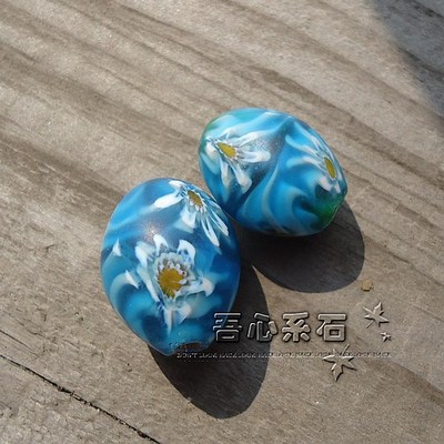 系石苑手工百花14*21mm湖南散珠