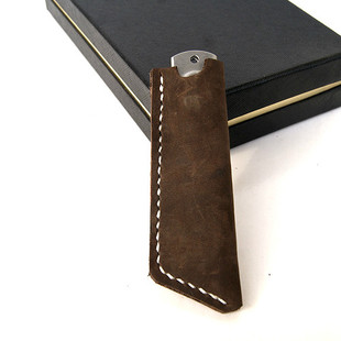 定制刀套 头层牛皮刀鞘 手工缝制 制作 腰挂刀套