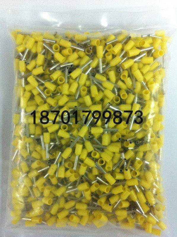 欧式管型接线端子 预绝缘冷压针形端子VE7508 铜管0.75平方