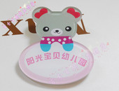 幼儿园小朋友可爱姓名胸牌 亚克力徽章工牌定做 卡通动物姓名胸卡