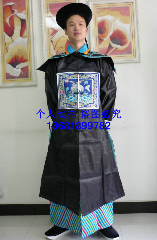 影视剧服装 大清官服 清一二三品文官官服 顶戴花翎大臣服装