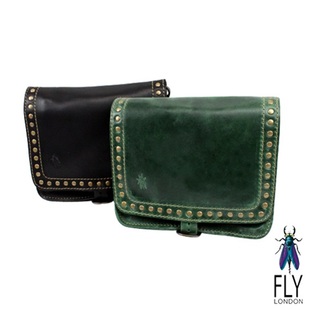 經典手工鉚釘牛皮小書包牛津斜挎單肩 London欧式 台湾专柜正品 Fly