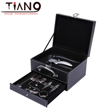 Khui Đặt Hộp Quà Tặng Hộp Da Bộ 9 Hộp Gỗ Thỏ Rượu Vang Hình Set Tiệc Quà Tặng Quà Tặng